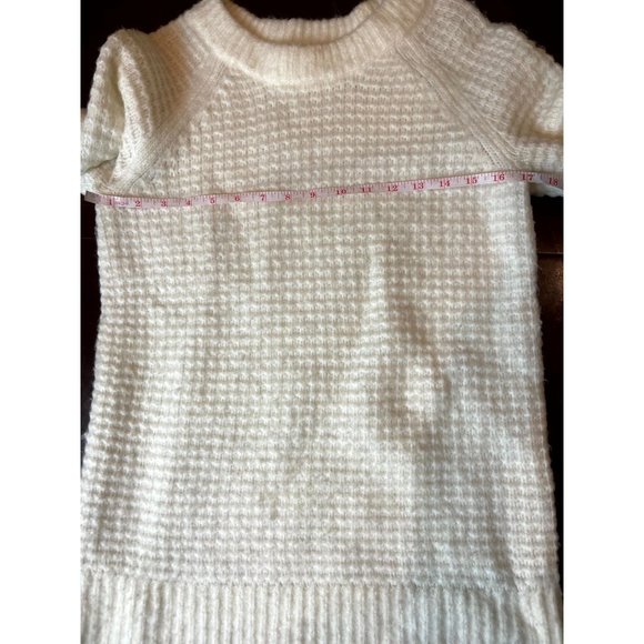 Lou & Grey Womens Texture Pullover Sweater Crew Neck Long Sleeve Cream Size XXS - Picture 3 of 6